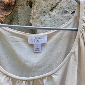 Ann Taylor Loft Creme blouse size Large